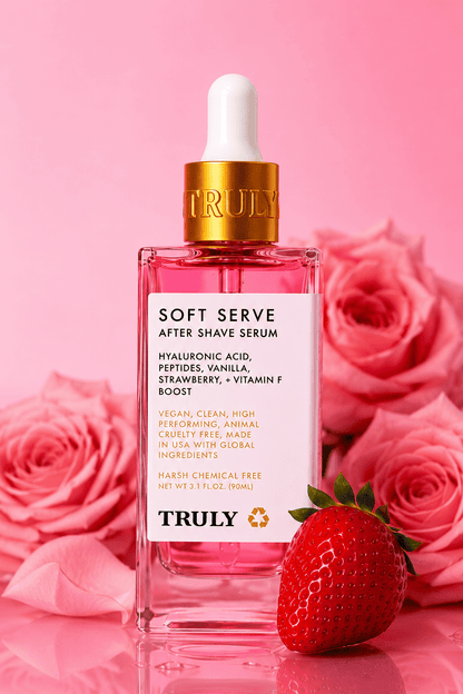 Suero para después del afeitado de lujo Truly | Tratamiento calmante, aclarante e Hidratante para después del afeitado para prevenir el vello encarnado para una piel suave y sin irritación