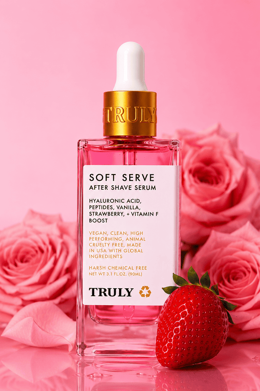 Suero para después del afeitado de lujo Truly | Tratamiento calmante, aclarante e Hidratante para después del afeitado para prevenir el vello encarnado para una piel suave y sin irritación